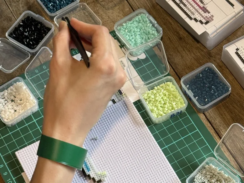 Fuse beads at a group event